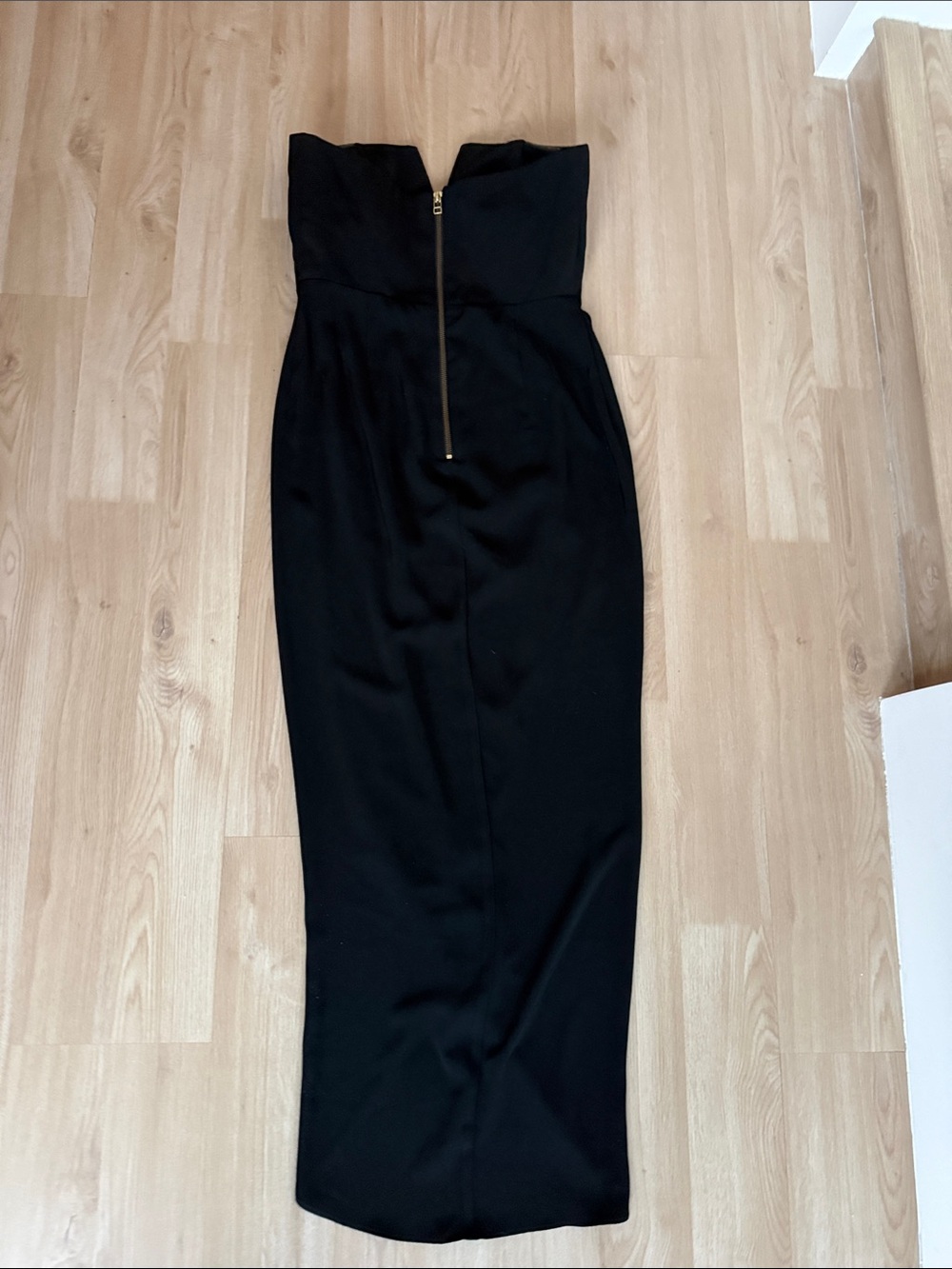 Shona Joy Black Strapless Draped Gown - Picture 4 of 8